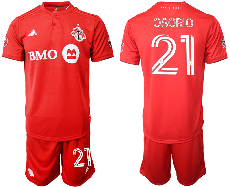 Men 2020-2021 club Toronto FC home #21 red Soccer Jerseys
